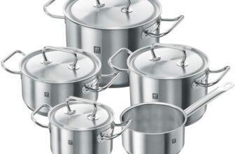 ZWILLING Kochtopf-Set, 5-tlg., 4 Deckel, Induktionsgeeignet, Edelstahl, Twin Classic